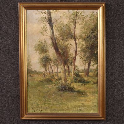 M. Gheduzzi, Small Landscape, 1940, Oil on Board, Framed-RP-1807871