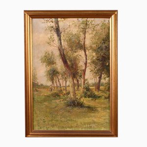 M. Gheduzzi, Small Landscape, 1940, Oil on Board, Framed-RP-1807871