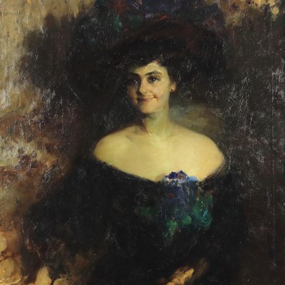 M. Moretti Foggia, Female Portrait, 1937, Oil on Canvas-VMM-2028487