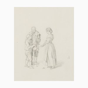 M. Neher, Beggar with Child, 1829, Pencil-OJR-1273277