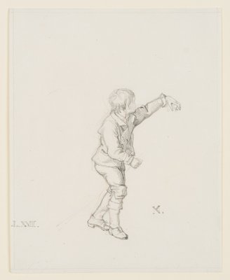 M. Neher, Figure Study of a Boy, 1840, Pencil-OJR-1273302