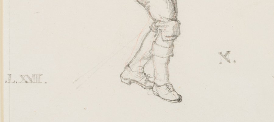 M. Neher, Figure Study of a Boy, 1840, Pencil-OJR-1273302