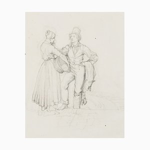 M. Neher, Man and Woman in the Conversation, 1830, Pencil-OJR-1273290