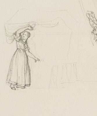 M. Neher, Market Scene, 1830, Pencil-OJR-1273289