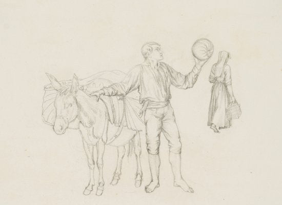 M. Neher, Melon Seller, 1830, Pencil-OJR-1273291