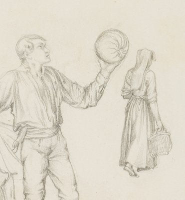 M. Neher, Melon Seller, 1830, Pencil-OJR-1273291