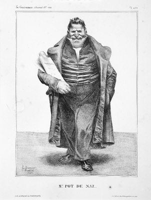 M. Pot de Naz - Original lithograph by Honoré Daumier - 1833 1833-ZCI-757613