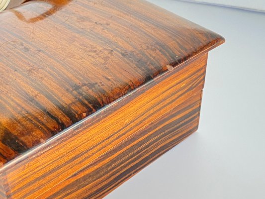 Macassar Brown Ebony and Satin Wood Game Box, France, 1940s-UR-1367255