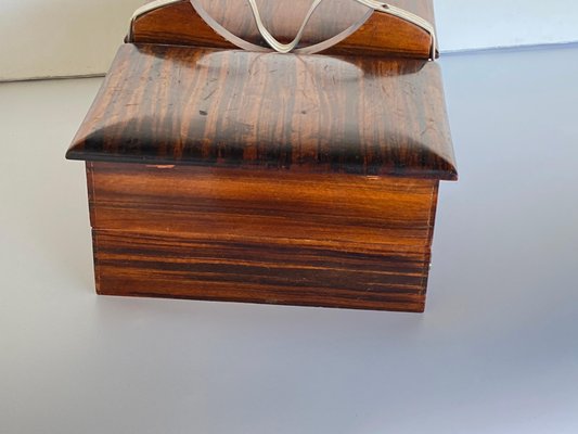 Macassar Brown Ebony and Satin Wood Game Box, France, 1940s-UR-1367255