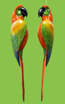 Macaws in Fiberglass & Epoxy, Italy, 1970s, Set of 2-NUC-1424810