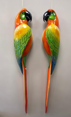 Macaws in Fiberglass & Epoxy, Italy, 1970s, Set of 2-NUC-1424810