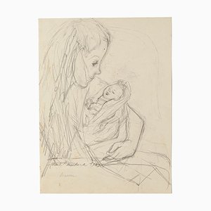 Madam Rundera - Original Pencil on Paper by Jeanne Daour - 1949 1949-ZCI-777631