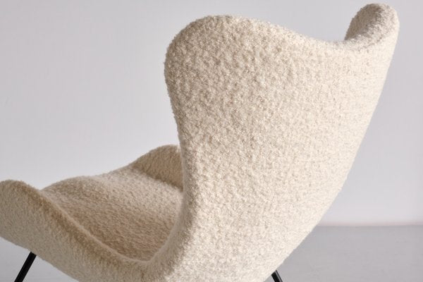 Madame Lounge Chair in White Nobilis Bouclé by Fritz Neth for Correcta, 1958-FMT-1452755