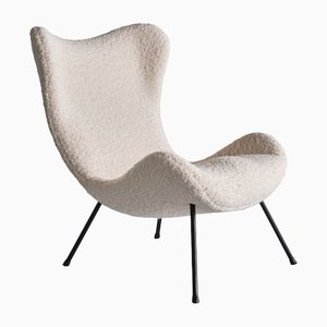 Madame Lounge Chair in White Nobilis Bouclé by Fritz Neth for Correcta, 1958-FMT-1452755