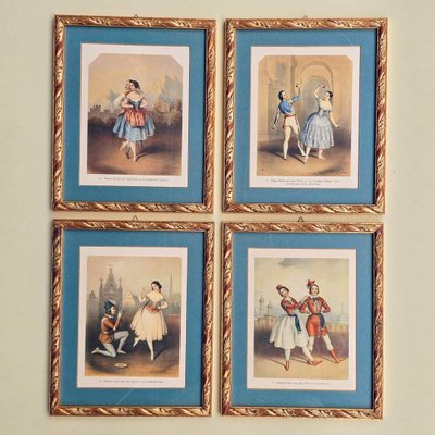 Madame Marie Rambert, Classical Dancers, 1948, Artworks on Paper, Framed, Set of 4-EFY-2036280