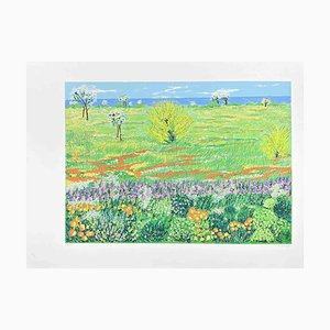 Maddalena Striglio, Meadow in Spring, Original Screen Print, Late 20th-Century-ZCI-1290374