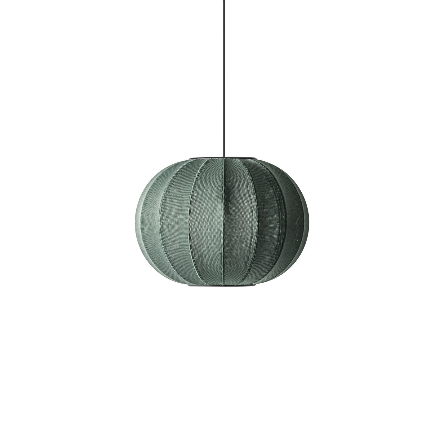Knit-Wit Round Pendant Lamp Ø45 by Made By Hand #Tweed Green