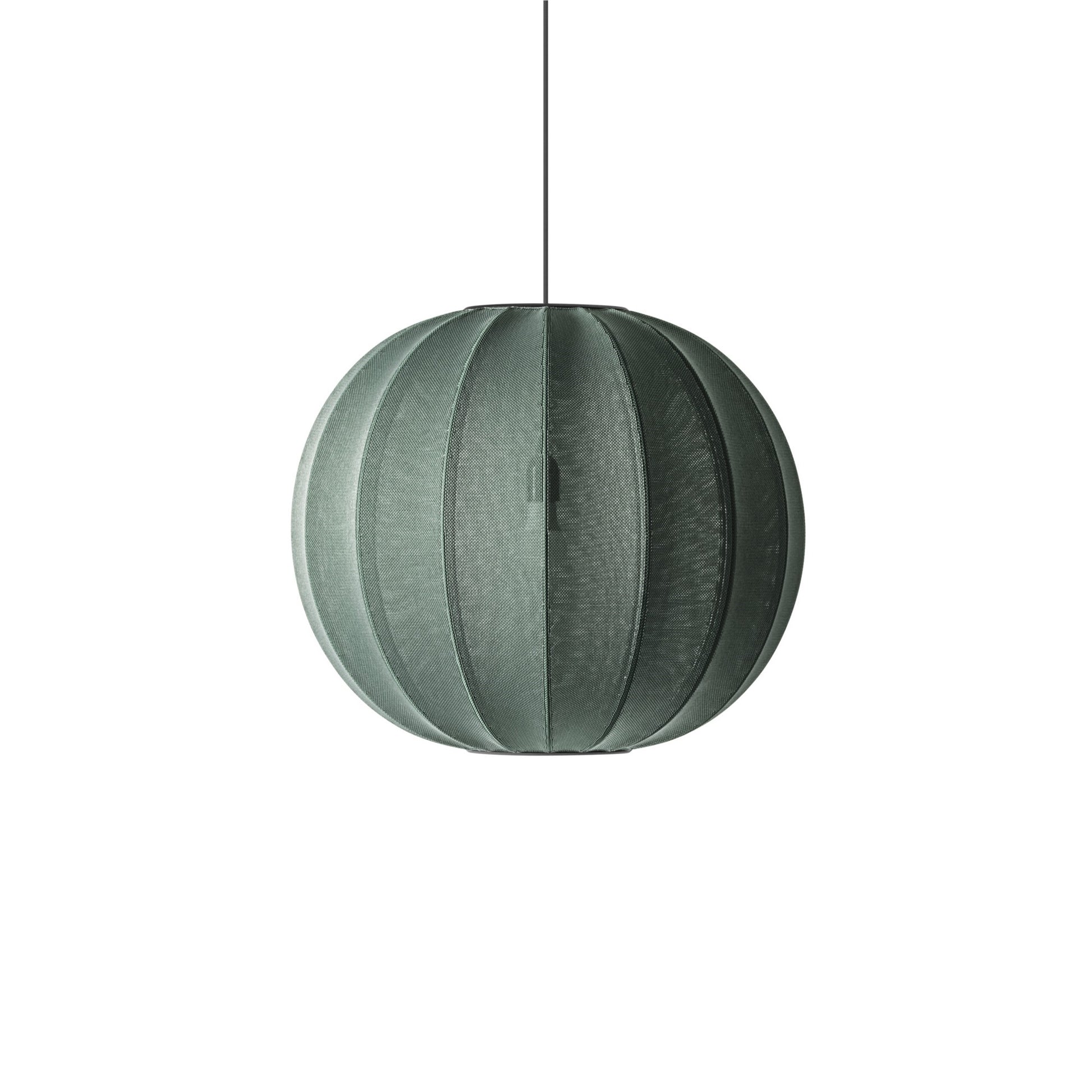 Knit-Wit Round Pendant Lamp Light Ø60 by Made By Hand #Tweed Green