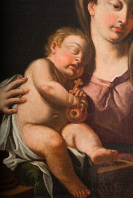 Madonna and Sleeping Child, Naples, Late 18th-Century, Oil on Canvas, Framed-KKK-1326053