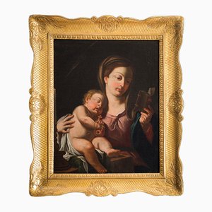 Madonna and Sleeping Child, Naples, Late 18th-Century, Oil on Canvas, Framed-KKK-1326053