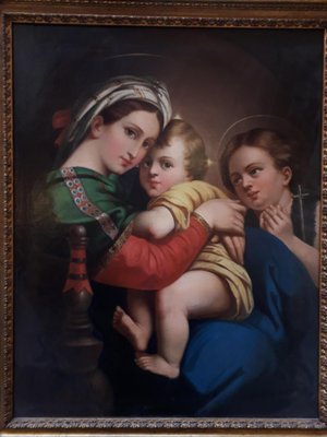 Madonna in the Chair, 1880s, Oil on Canvas, Framed-AKA-1342052