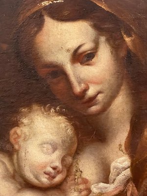 Madonna with Sleeping Child, 17th Century, Oil on Canvas-PKM-1717554