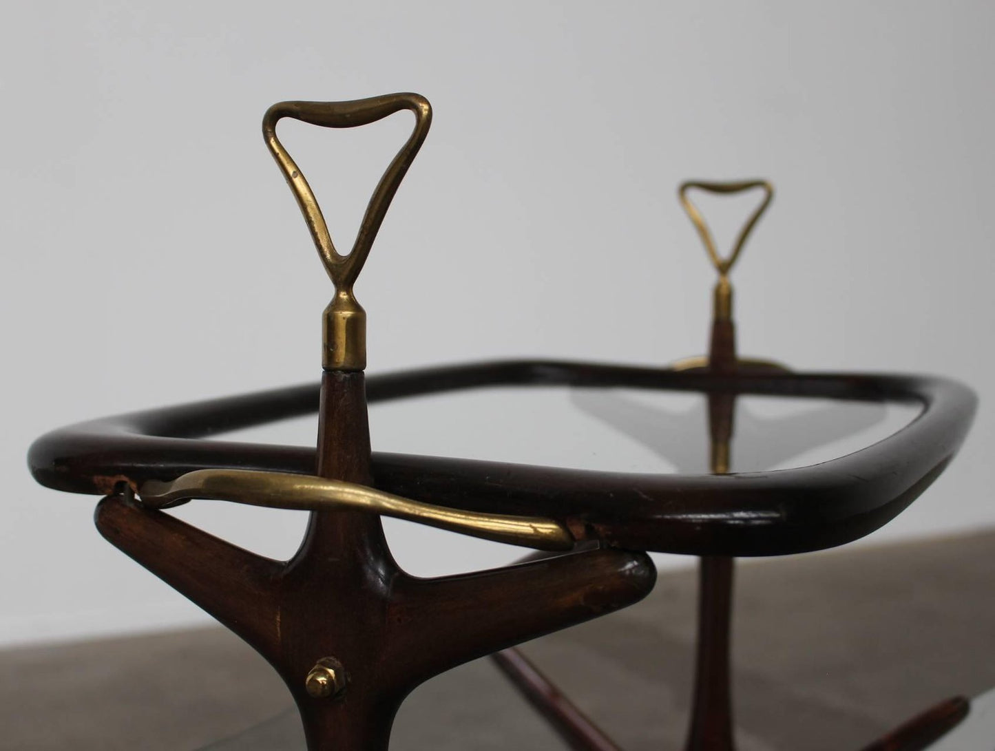 Magazine Rack and Serving Tray Table by Cesare Lacca, 1950s