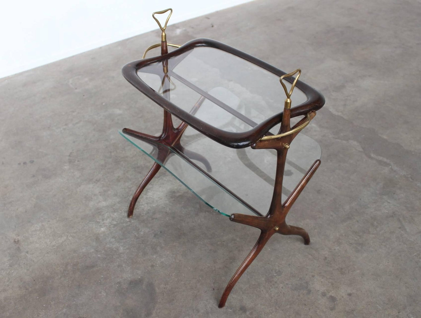 Magazine Rack and Serving Tray Table by Cesare Lacca, 1950s