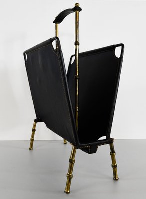 Magazine Rack by Jacques Adnet, 1960s-GU-2043908