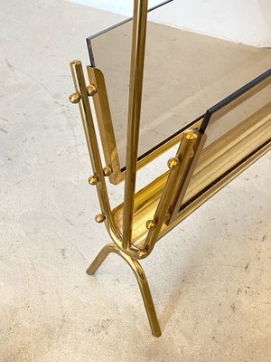 Magazine Rack in Glass & Brass, 1950s-NPC-1317594