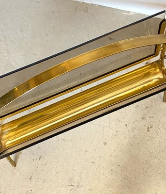 Magazine Rack in Glass & Brass, 1950s-NPC-1317594