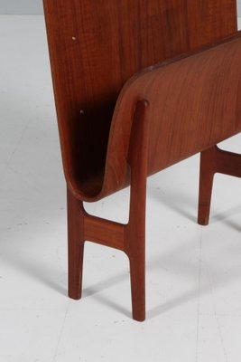 Magazine Rack in Teak and Cane attributed to Ejner Larsen & Aksel Bender Madsen, 1960s-HJB-1791100