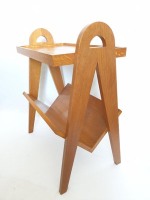 Magazine Rack or Side Table in Oak, 1950s-ADN-1264116