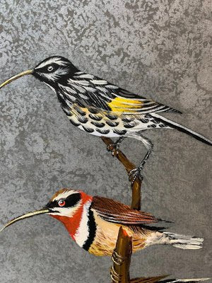 Magdalena Nalecz, Grey Antbird and Slaty Bristlefront, 2021, Acrylic on Canvas-XHG-1214554