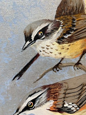 Magdalena Nalecz, Grey Antbird and Slaty Bristlefront, 2021, Acrylic on Canvas-XHG-1214551