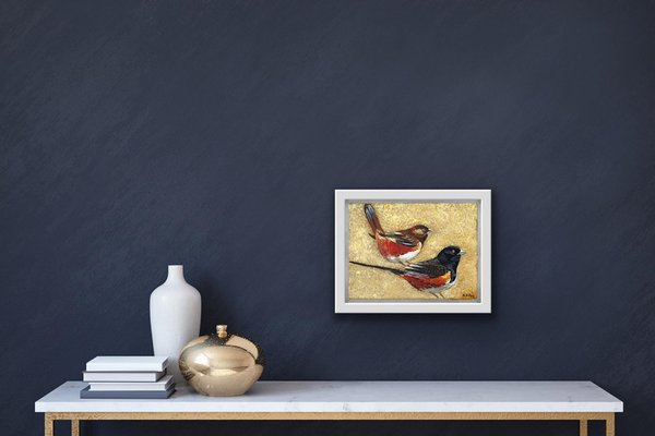 Magdalena Nalecz, Large Ground Finch, 2021, Acrylic on Canvas-XHG-1214550