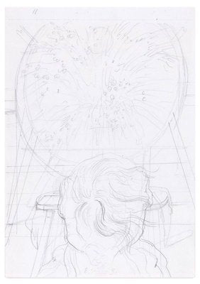 Magic Circle - Original Pencil Drawing by E. Berman - Mid 20th Century Mid 20th Century-ZCI-760119