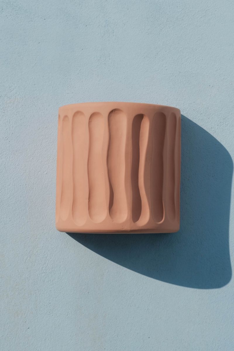 Terracotta Wall vase Magna Graecia Dorico by Seletti