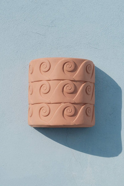 Terracotta Wall vase Magna Graecia Onde by Seletti