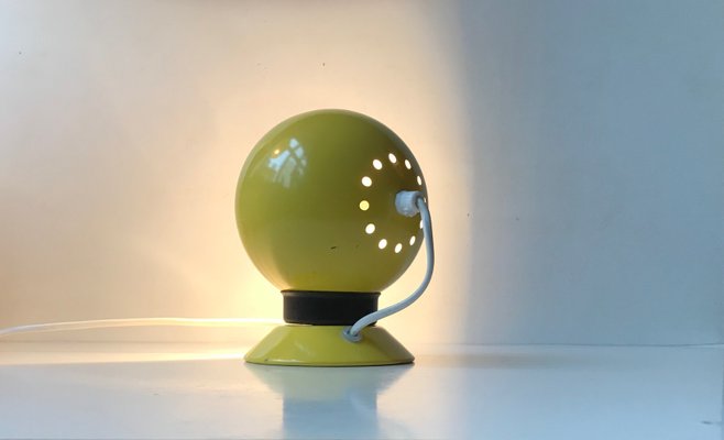 Magnetic Yellow Enamel Ball Wall Lamp from ABO, 1960s-LCR-883321