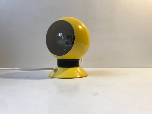 Magnetic Yellow Enamel Ball Wall Lamp from ABO, 1960s-LCR-883321