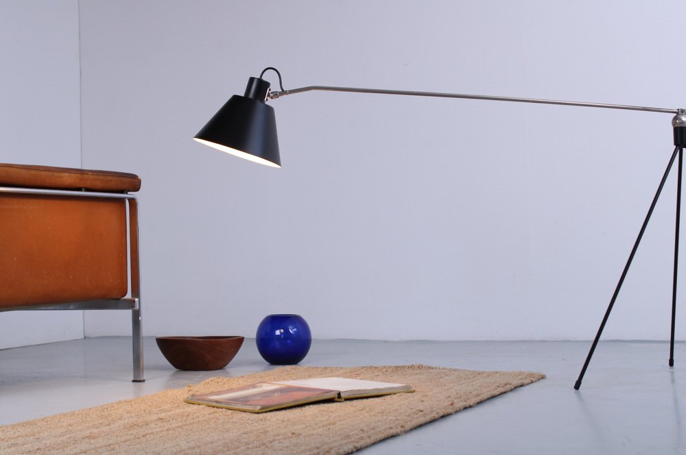 Magneto Grasshopper Floor Lamp by H. Fillekes for Artiforte, 1950s