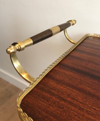 Mahogany and Brass Trolley in the style of Maison Jansen-BA-1365398