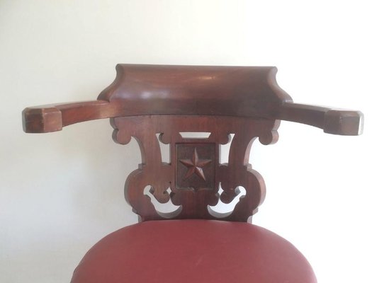 Mahogany and Cast Iron Ship Armchairs from the White Star Line Company, 1930s, Set of 4-BA-658306