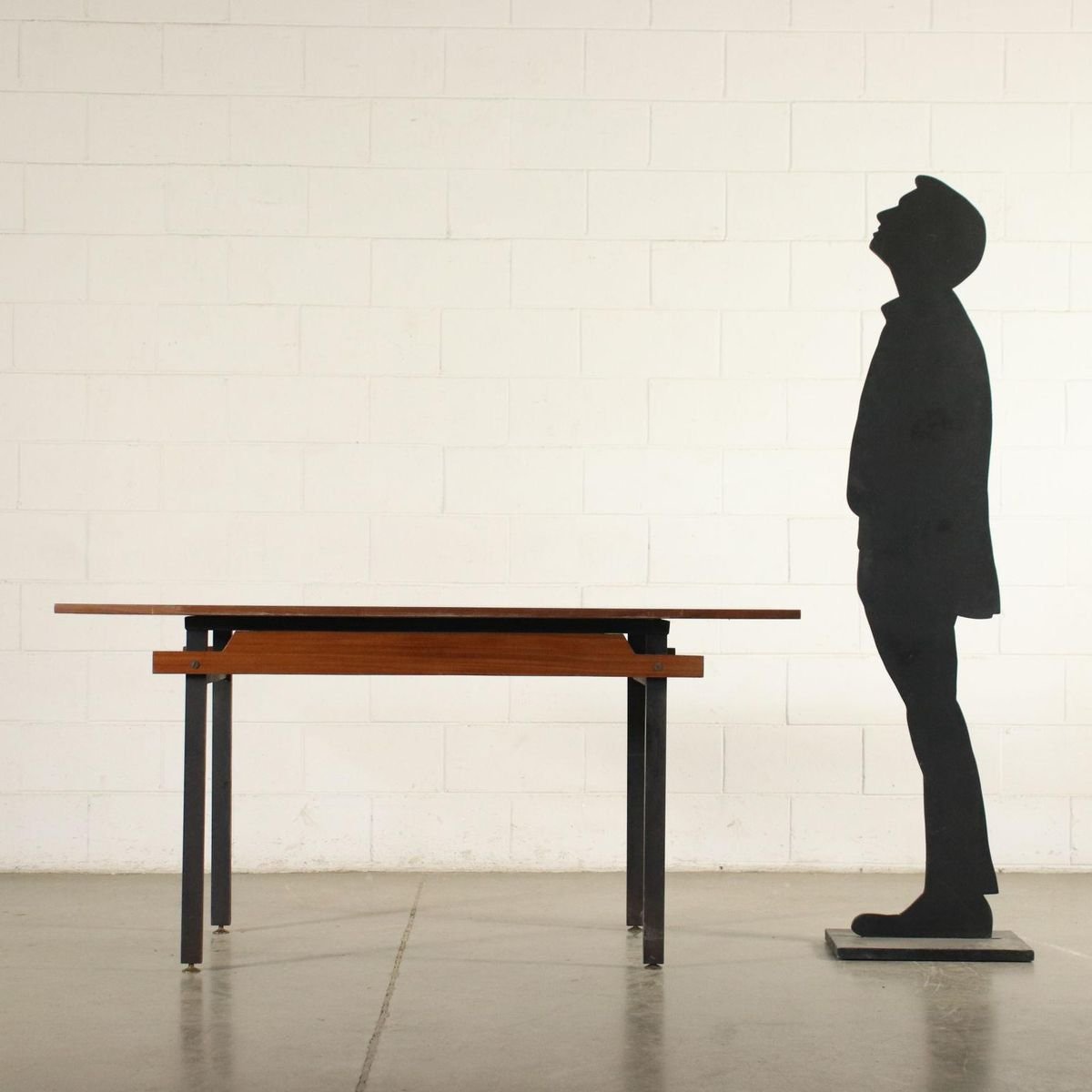 Mahogany and Formica Table, Italy, 1960s