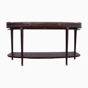 Mahogany and Marble Console Table attributed to Alban Chambon, 1900s-FGA-1750842