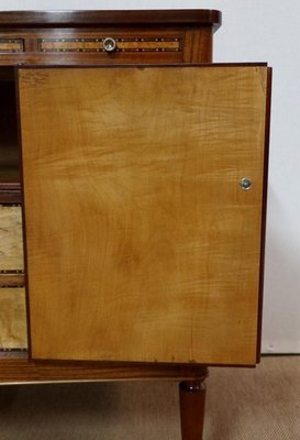 Mahogany and Marquetry Dresser Buffet in the Style of Louis XVI, 1940s-RVK-1117659