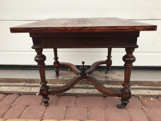 Mahogany and Oak Coffee Table, 1920s-WQQ-1765291