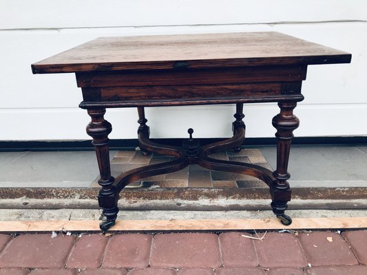 Mahogany and Oak Coffee Table, 1920s-WQQ-1765291