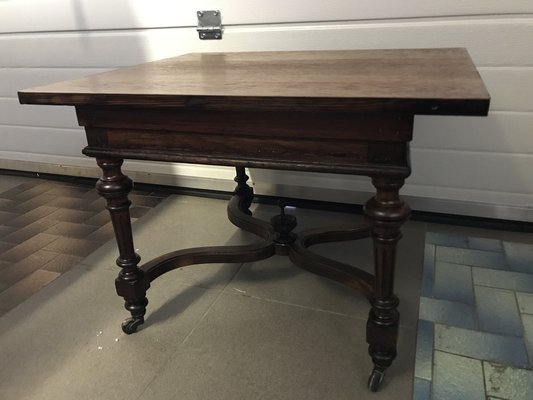 Mahogany and Oak Coffee Table, 1920s-WQQ-1765291